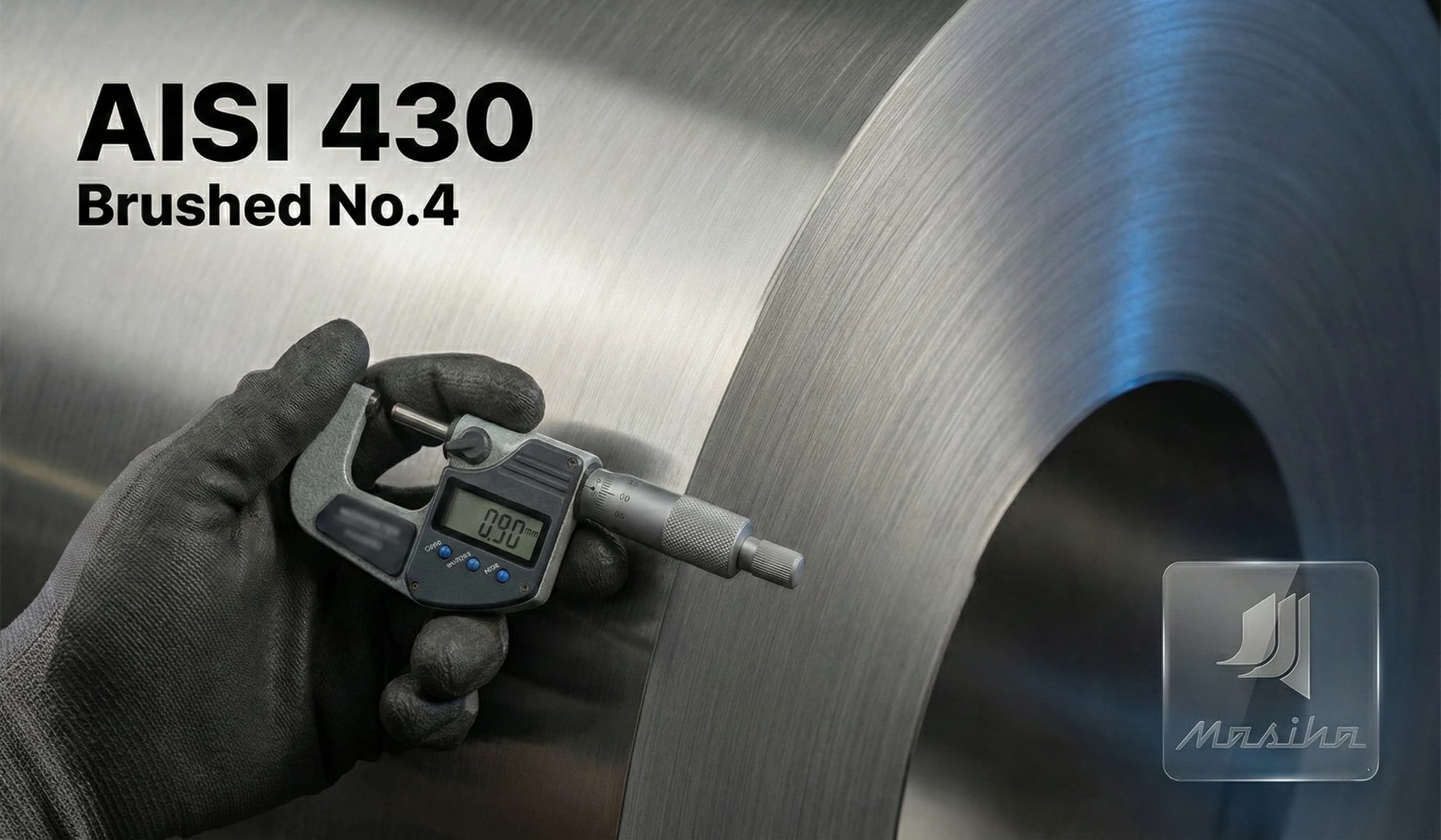 رول استیل 430 (بگیر) ضخامت 0.9 میلیمتر عرض 1 متر (خشدار)