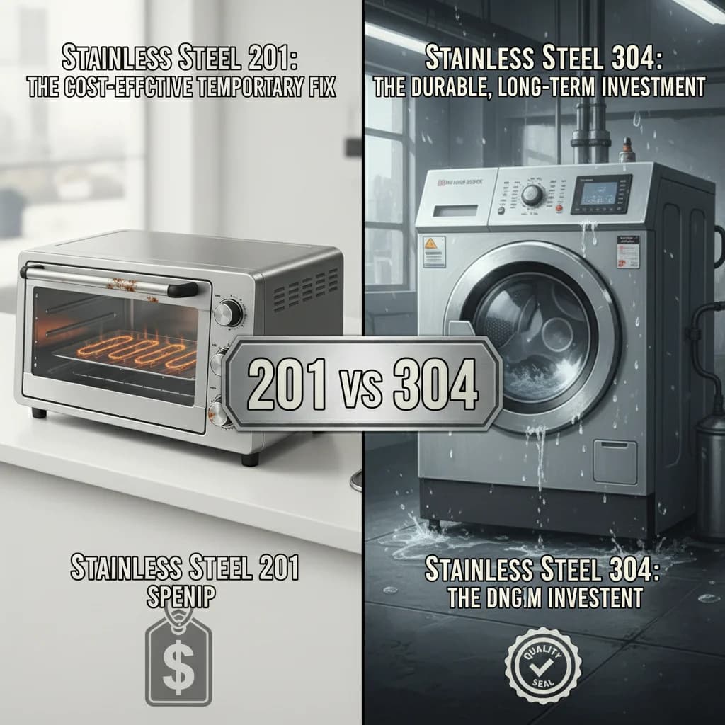 مقایسه ورق استیل304و استیل201